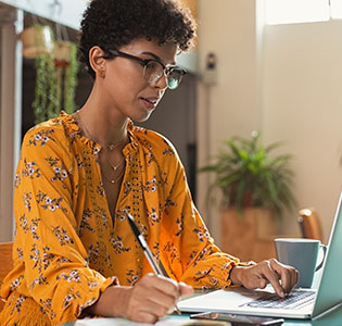 Woman at laptop