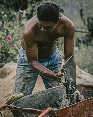 man working outdoors