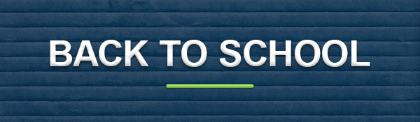 Text "BACK TO SCHOOL" on a dark blue background with horizontal lines.