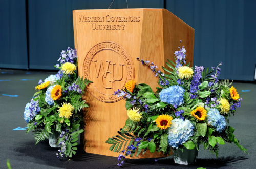 WGU Commencement Podium