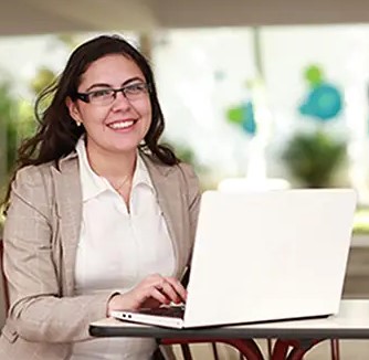 Woman on Computer