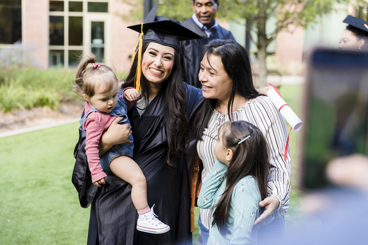 Graduate and family